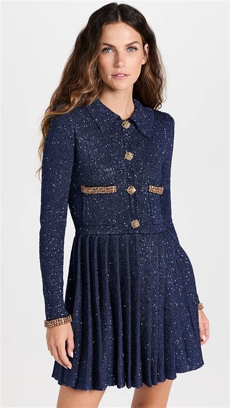 self portrait navy dress